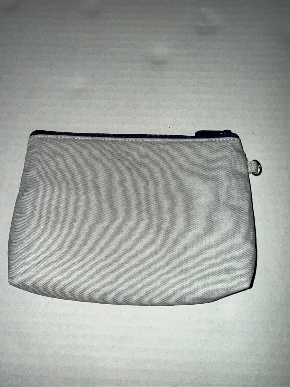 thirty-one Gray Cosmetic Pouch with Purple Circle Design